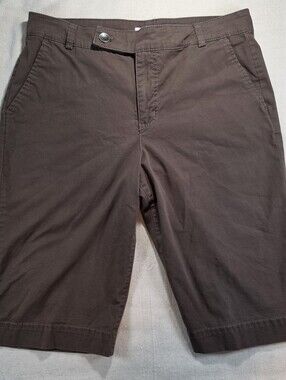 Bandolinoblu Ivette Women's Brown Bermuda Cotton Twill Pocket Shorts 12